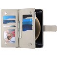 thumbnail image 4 of Funda cartera GANGXUN para Xiaomi 15 , cuero PU con tarjetero, cremallera, correa de mano, soporte y protección 511°, 4 of 6