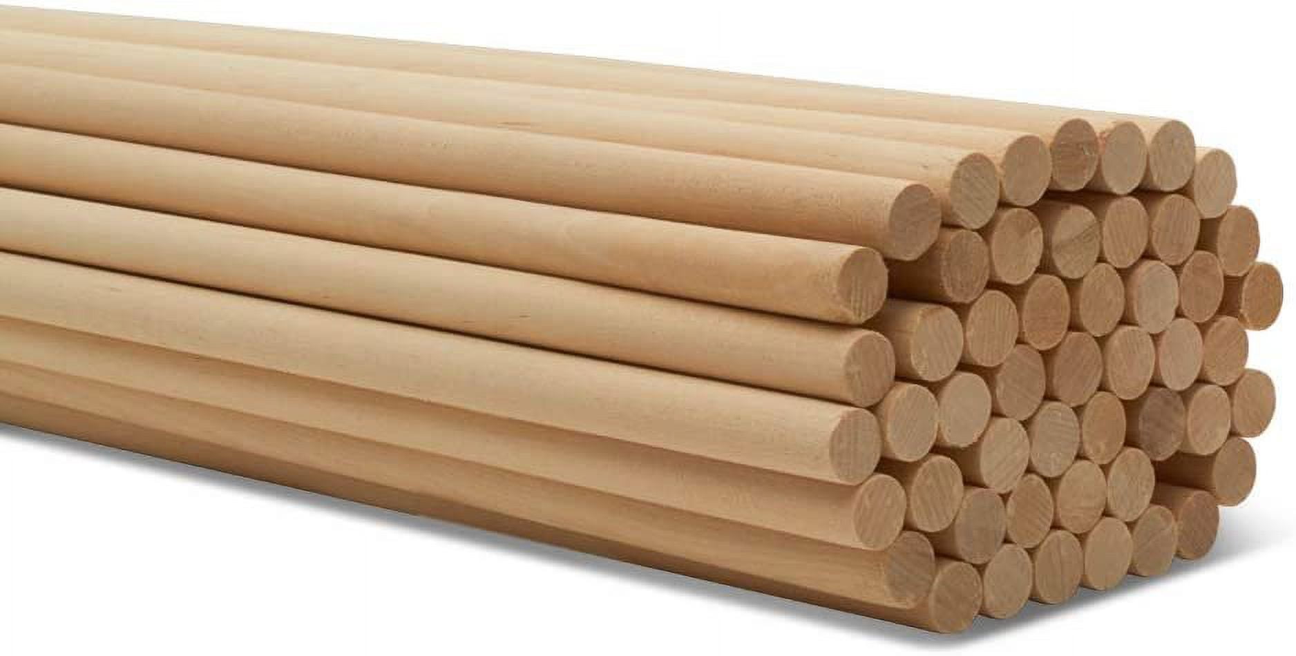 Wooden Dowel Rods 1 inch Thick, Multiple Lengths Available, Unfinished  Sticks Crafts & DIY, Woodpeckers
