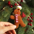 thumbnail image 6 of 3 Pcs Christmas Ornaments Plush Gingerbread Man for Home Decoration Holiday Party Supplies Backpack Strap Toys, 6 of 9