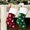 Red-green, variant on Christmas Stockings, 2 Pcs 18 inches Christmas Stockings, Burlap with Large Plush Cuff Stockings, for Family Holiday Xmas Party Decorations