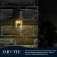 thumbnail image 4 of Ambiate Bolta Rustic Farmhouse Style Wall Sconce, Outdoor Use, Medium Base (E26) Socket, Black Finish, Clear Glass Shade, For Porches, Patios, Garage Openings, Commercial or Residential, ETL Listed, 4 of 5