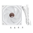 thumbnail image 2 of 120mm ARGB PWM Case Fan, 4pin PWM Silent Computer Fan With Brilliant Color, Noise Reduction, RGB Motherboard Sync, 800 To 2000RPM For PC, 2 of 8
