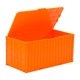 thumbnail image 1 of Estuche de almacenamiento de contenedor de carga en miniatura con tapa y soporte único de gran capacidad. Naranja, 1 of 9