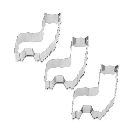 

BESTONZON 3pcs Alpaca Shaped Metal Cookie Cutters Stainless Steel Tools Cake Biscuit Kitchen Mold Fondant Party Wedding Decor Su