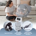 thumbnail image 4 of Pamo Babe Unisex Baby Swing for Newborns,5 Speeds swing modes, Canopy,Mosquito Net(Grey), 4 of 10