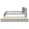 thumbnail image 6 of Bellemave Full Bed with Twin Trundle and Bookcase Headboard, Wooden Full Size Platform Bed with Storage Shelves for Bedroom (Gray), 6 of 9