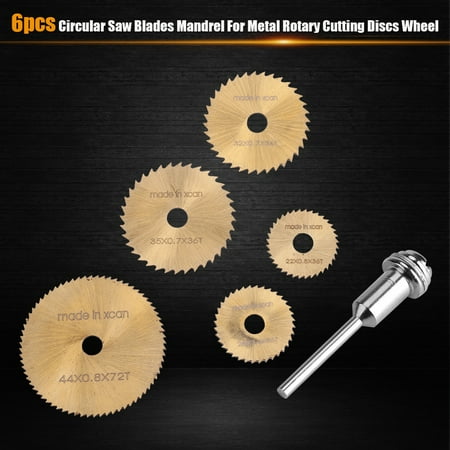 

6Pcs High Speed Steel Circular Saw Blades for Metal Rotary Cutting Discs Wheel