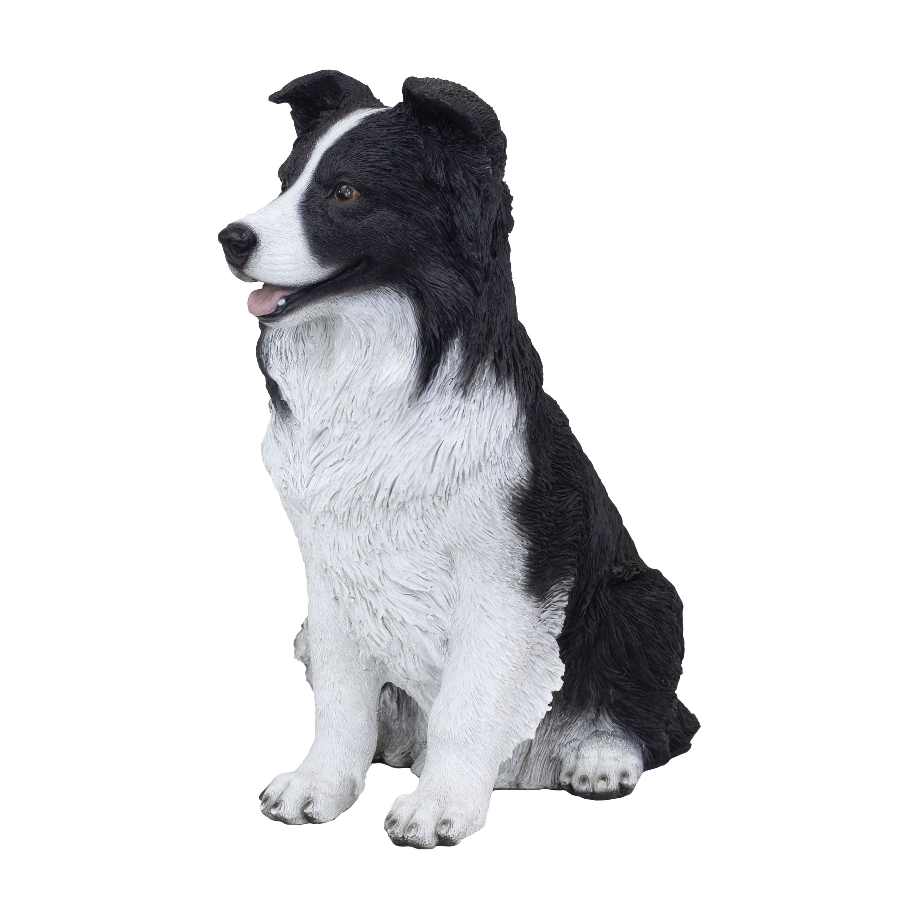 SOREAL White & Black Sheepdog | Handpainted Decorative Puppy Statue for Home & Garden Decor | Premium Polyresin Dog Statue | Gift for Dog Lovers | Weather-Resistant Indoor/Outdoor Decor