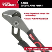 Hyper Tough 6-Inch Groove Joint Pliers with Ergonomic Comfort Grip, 5576V