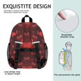 thumbnail image 5 of Game Controller Red Pattern Backpack for School, Cute School Bag with Adjustable Shoulder Straps and Padded Back, 15"x11.42"x5.5", 5 of 5