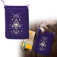 thumbnail image 1 of Modern Tarot Card Storage Pouch Flannel Drawstring Bag for Organizing Divination Accessories and Small Items Universal Home Textile Storage, 1 of 3