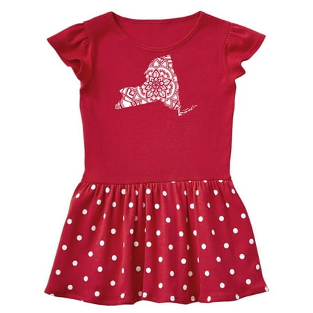 

Inktastic New York Silhouette Mandala Gift Toddler Girl Dress