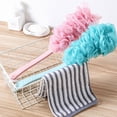 thumbnail image 4 of Daily Mix Store Long Handle Bath Brush with Hanging Rope Exfoliating Body Scrubber Back Shower Loofah for Deep Cleaning Spa and Home Use Gentle Skin Care Bamboo Wooden Handle, 4 of 9