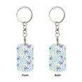 thumbnail image 2 of Goofa Colorful Butterfly Printed Rectangular Metal Keychain Bag Charm Floral Charm for Purse Keys Metal Keyring Gift for Women Accessories, 2 of 7