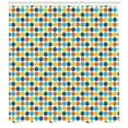thumbnail image 3 of Dots Shower Curtain, Geometric Retro Style Vibrant Colored Dots in Sequential Order on White Background, Fabric Bathroom Set with Hooks, 69W X 75L Inches Long, Multicolor, by Ambesonne, 3 of 3