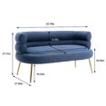 thumbnail image 2 of Luccalily Accent Single Sofa Chair,Upholstered Leisure Accent Living Room Chair, Comfy Armchair with Rose Golden Metal Legs,Mid-Century Modern Velvet Single Sofa Chair, 2 of 11