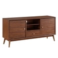 thumbnail image 2 of Bowery Hill Modern / Contemporary Wood 64" TV Stand in Brown Finish, 2 of 4