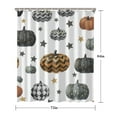 thumbnail image 5 of Gray and Orange Halloween Pumpkins Shower Curtain 72"x84" ,Bathroom Decorative Shower Curtains Set with 12 Hooks,Modern Waterproof Washable Shower Curtain, 5 of 6