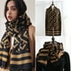 thumbnail image 4 of JM Bufandas de cachemira de doble cara estampadas por mujeres en invierno, cálidas bufandas de cachemira, chales, bufandas de doble uso, champán dorado JM, 4 of 5