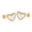 Yellow-Gold MOP Heart, variant on 925 Sterling Silver Clover Stud Earrings | 14K Gold-Plated Jewelry | Mother of Pearl Stud Earrings | Minimalist Malachite Flower Medium Stud Earring for Women - 12mm