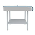 thumbnail image 4 of KoolMore 36 in. 16-Gauge Stainless Steel Equipment Stand with Galvanized Undershelf., 4 of 10
