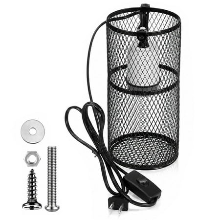 BlinkLLX 150W Mesh Reptile Heat Emitter Anti-Scald Terrarium Heat Lamp Black