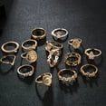 thumbnail image 5 of Electroplated Alloy Fashion Ring Set: 15 Unique Rings for Everyday Style and Stacking  Trendy and Chic, 5 of 6