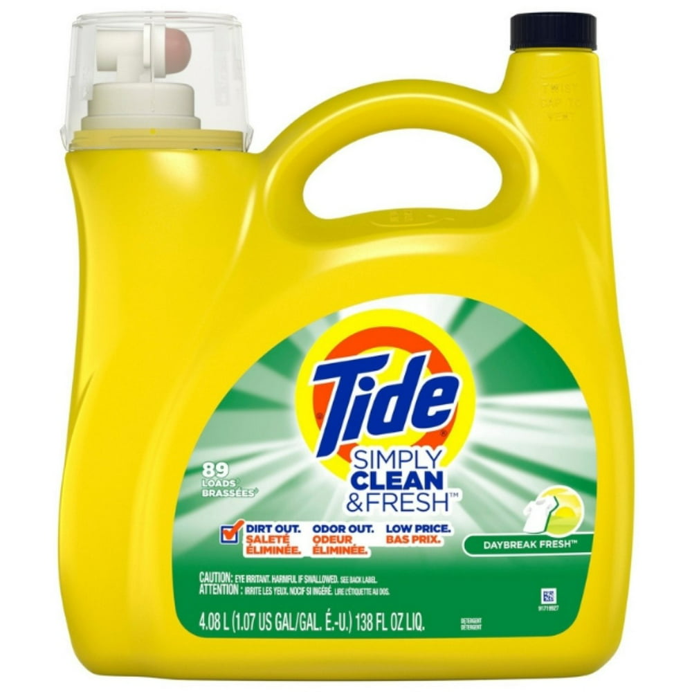 6 Pack Tide Simply Clean & Fresh Liquid Laundry Detergent, Daybreak Fresh, 138 oz Walmart