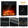 thumbnail image 5 of 18-Inch Electric Fireplace,1500W Freestanding Recessed Fireplace Stove Heater Insert w/Adjustable Flame Effect and Temperature, Built-in Thermostat, Timing Function, Remote Control, 5 of 10