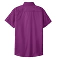 thumbnail image 7 of Yellow Rooster Womens Short Sleeve Easy Care Shirt Deep Berry 3XL, 7 of 7