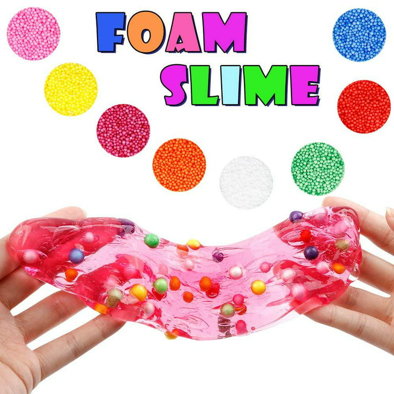 Holicolor 110pcs Slime Making Supplies Kit, Slime Add Ins, Slime Accessories, Glitter, Foam Balls, Fishbowl Beads, Glitter Sequins, Shells, Candy