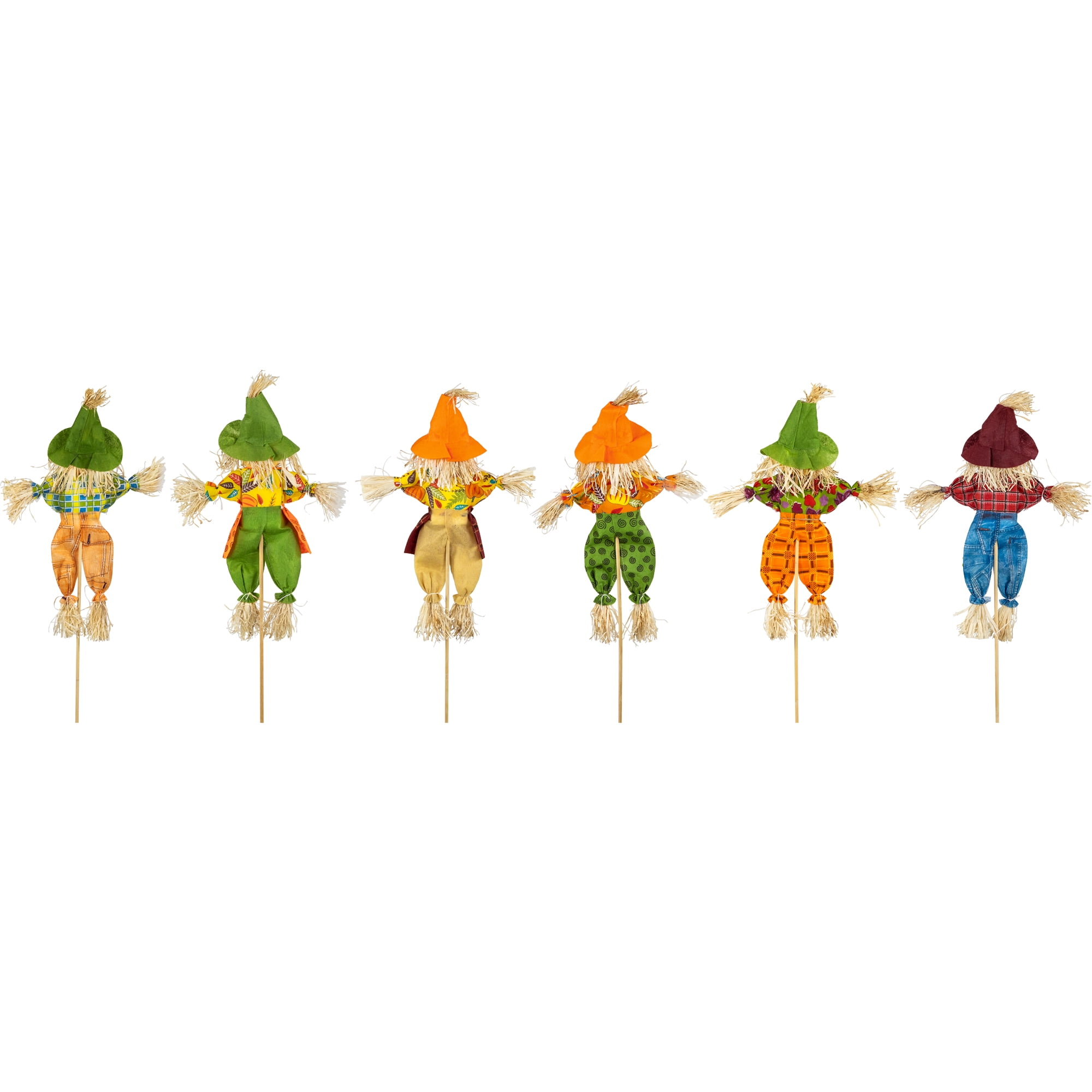 Northlight Scarecrow Fall Harvest Picks - 24" - Set of 6