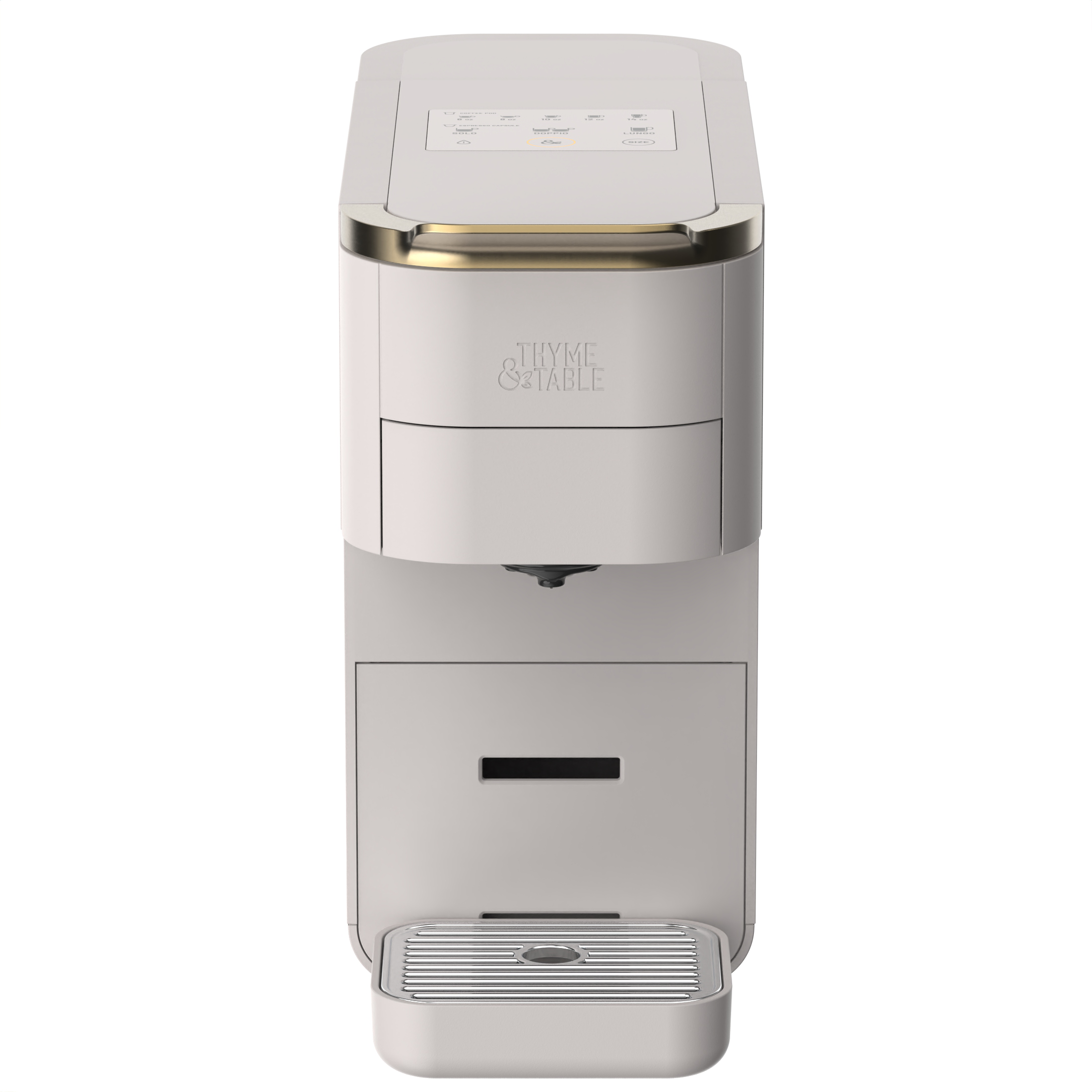 Thyme & Table Universal Capsule Coffee and Espresso Maker, Single-Serve, Sand White