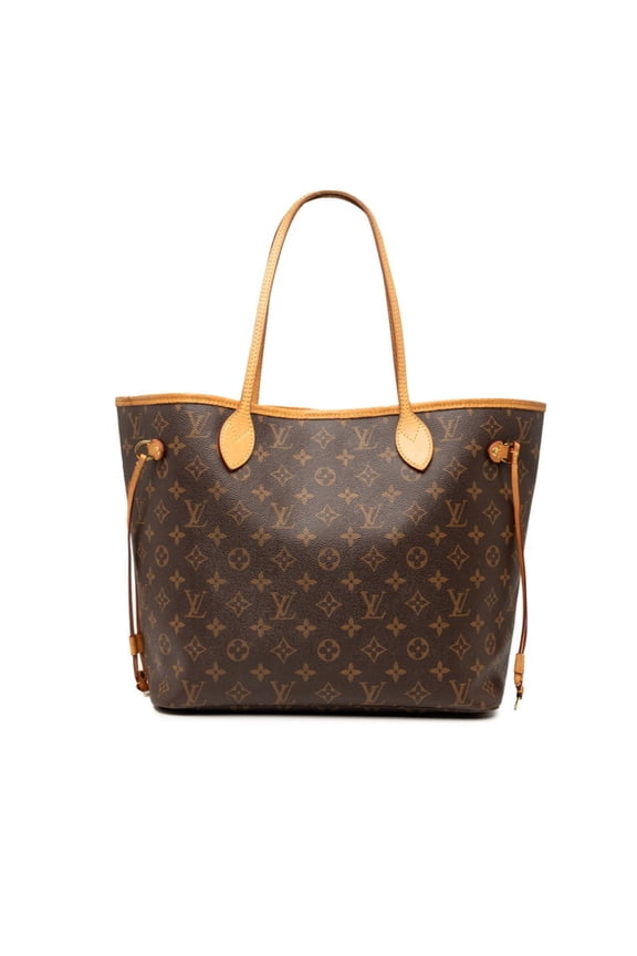 Pre-Owned Louis Vuitton Monogram Neverfull MM Tote Bag M41177 Brown Leather Women's LOUIS...
