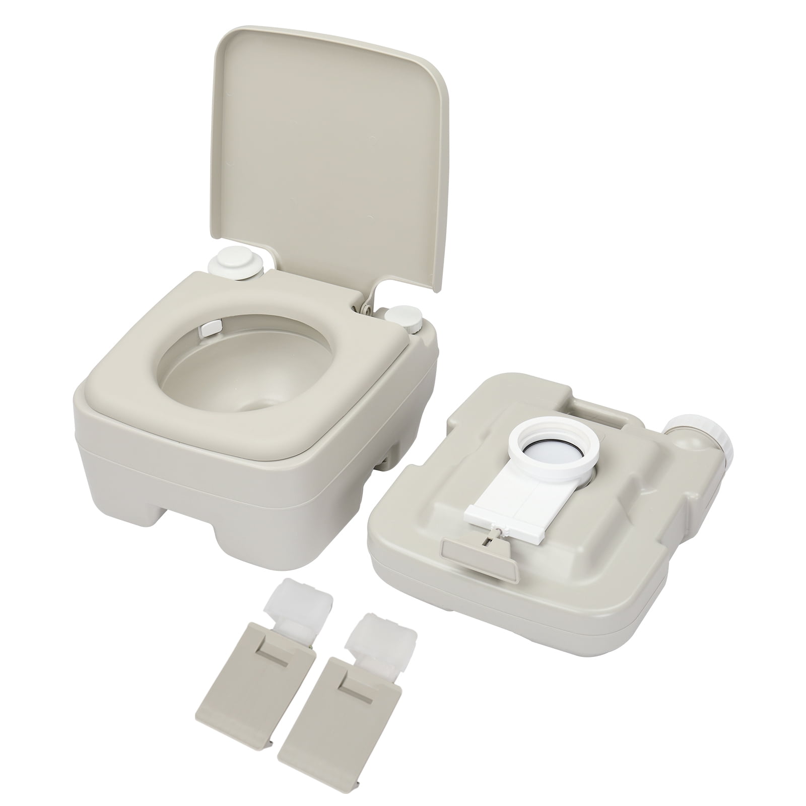 Zimtown Portable Toilet, 10L Leak-Proof Design with Detachable Tanks for Travel Camping RV, Indoor Outdoor Use