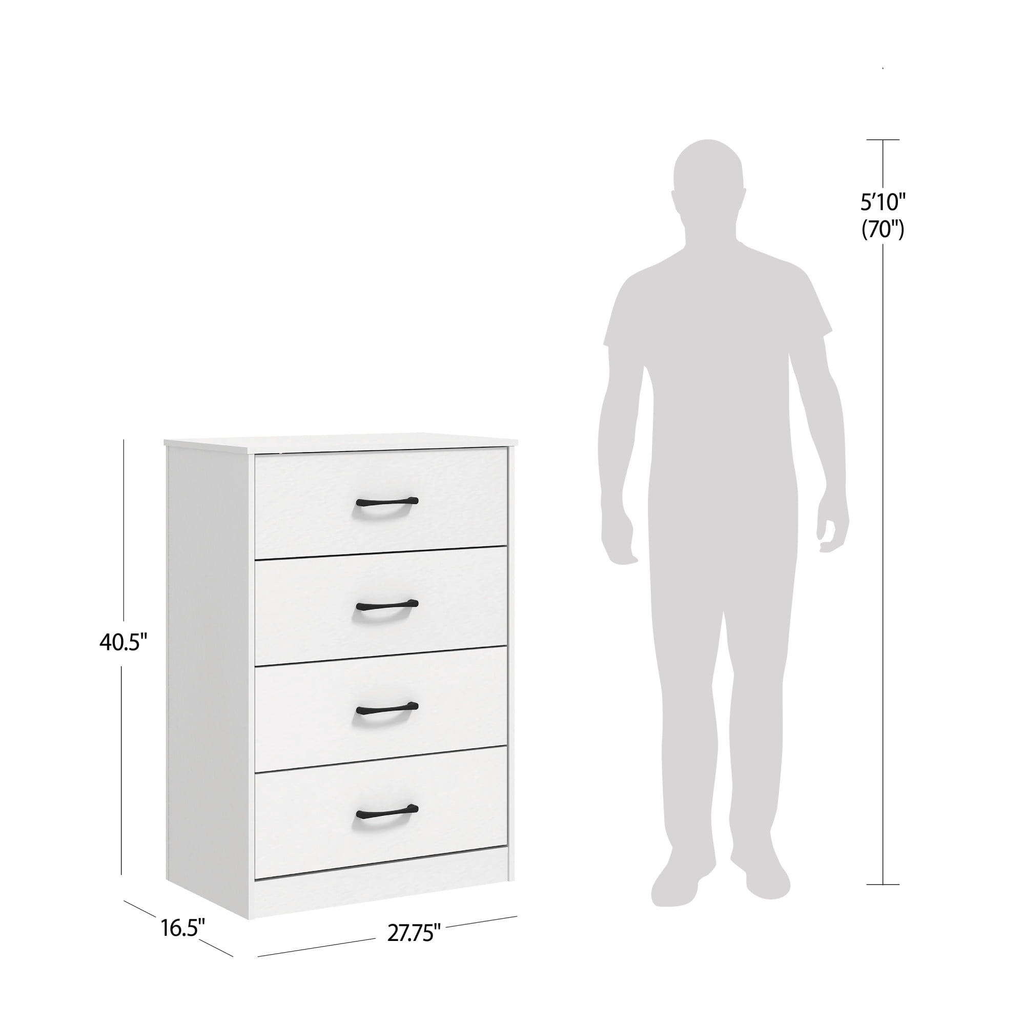 mainstays classic 4 drawer dresser Black Oak 4-Drawer Dresser by Mainstays: Classic Style