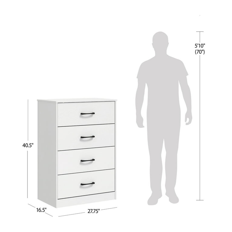 mainstays classic 4 drawer dresser assembly instructions Free Shipping! Mainstays White 4-Drawer Dresser with Metal Runners and Safety Stops, 32.21 x 18.03 x 41.42 Inches