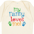 thumbnail image 4 of Inktastic My Nanny Loves Me Grandson Boys or Girls Long Sleeve Baby Bodysuit, 4 of 5