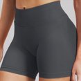 thumbnail image 4 of KPOPLK Women's Biker Shorts 4" - Yoga Shorts No Front Seam High Waisted Womens Workout Gym Booty Scrunch Butt Shorts,Dark Gray,Size S, 4 of 5