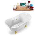 thumbnail image 7 of 60" Streamline N900WH-GLD Clawfoot Tub and Tray With External Drain, 7 of 7