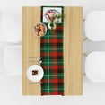 thumbnail image 3 of Yoyauz Christmas Table Runner 13 x 72 Inch Decorations, Red Plaid Linen Burlap Santa Reindeer Pattern Table Cover for Winter Xmas Theme Parties, 3 of 6