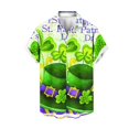 thumbnail image 2 of Camisas casuales Camisa de playa con trébol verde de la suerte Blusas hawaianas de moda para hombres Ropa personalizada de talla grande Camisetas de manga corta para hombre, 2 of 5