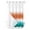 Teal, Orange, White, variant on No Hook Shower Curtain, Beige Teal Ombre Long Bathtub Curtains with Snap in Liner, Turquoise Farmhouse Aesthetic Gradient Waterproof Washable Fabric Bathroom Curtain Set, 72" x 78"