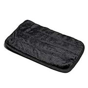 Angle View: MidWest Quiet Time Pet Bed Deluxe Black Fur Pet Mat 23" x 17"