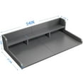 thumbnail image 2 of Wood 2-Tier Washer Dryer Countertop with Edge Rails, 54" W x 27.5" D Washer and Dryer Topper for Laundry Room Organization and Storage, Grey, 2 of 6
