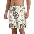 thumbnail image 2 of Kll Anchor With Rope Men'S Casual Summer Beach Shorts Hawaiian Shorts With Pockets-X-Large, 2 of 9