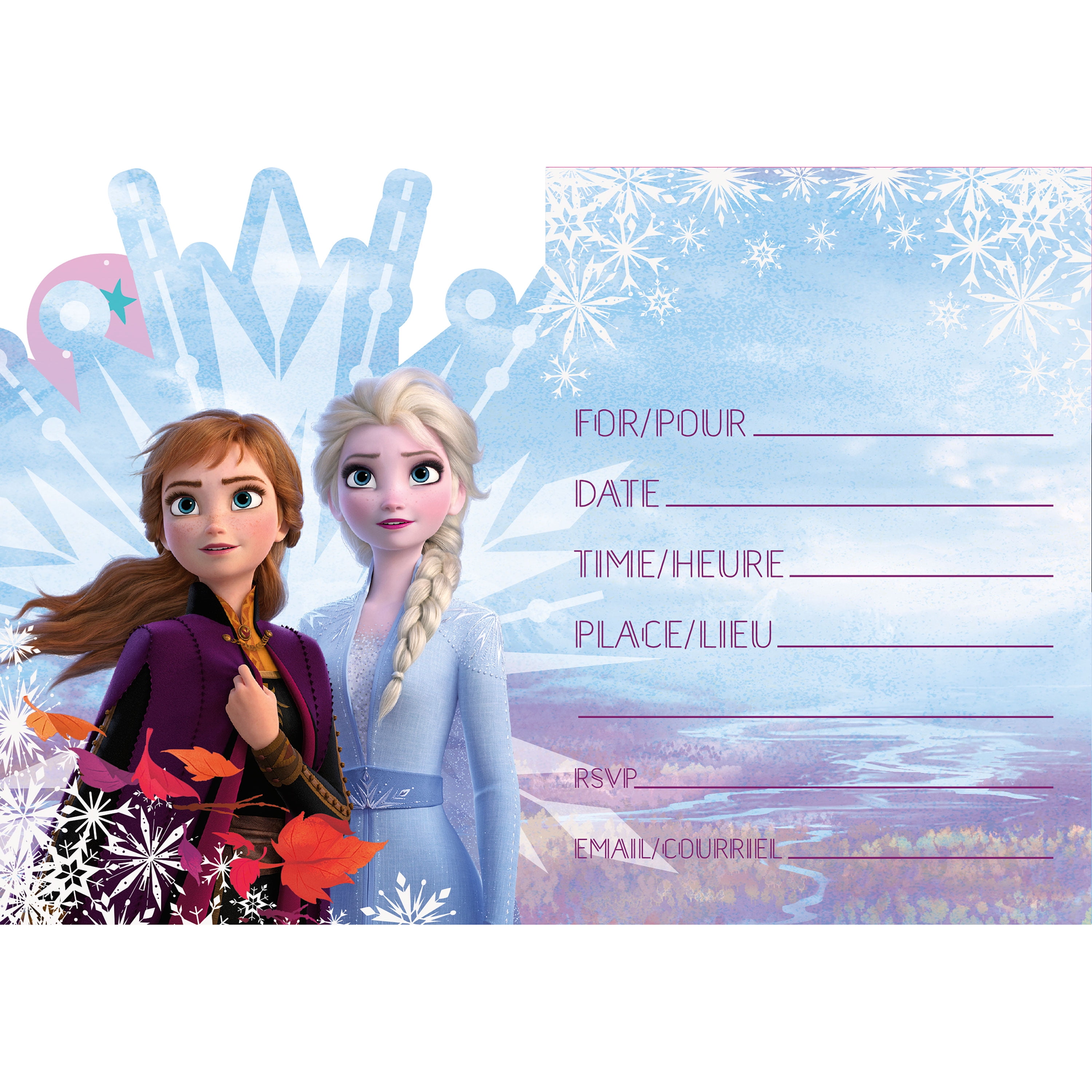 ~ Birthday Party Supplies 8ct.ea. FROZEN INVITATIONS & THANK YOU CARDS 