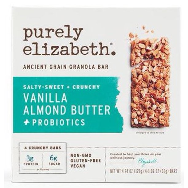 Purely Elizabeth Ancient Grain Granola Bar Vanilla Almond Butter with