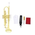thumbnail image 1 of Trompeta Bb B Flat Brass Exquisite con boquilla Cepillo de limpieza, 1 of 8