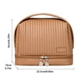 thumbnail image 2 of Wentin Large Makeup Bag Double Layer Cosmetic Bag Portable Toiletry Bag PU Leather Travel Makeup Organizer Waterproof Zipper Pouch Large Capacity Multifunctional Bag For Women And Girls, 2 of 8